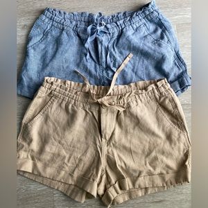 2 Pair Old Navy Linen Shorts size 2